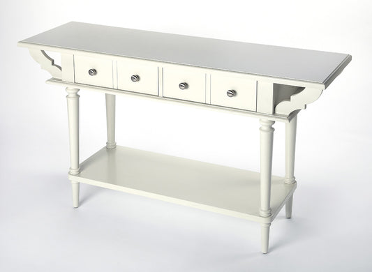 Butler Specialty Company - Talia 54 in. W Rectangular Wood 2 Drawer & Lower Shelf Console Table, White - 4375288_CLOSEOUT