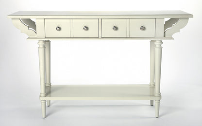 Butler Specialty Company - Talia 54 in. W Rectangular Wood 2 Drawer & Lower Shelf Console Table, White - 4375288_CLOSEOUT