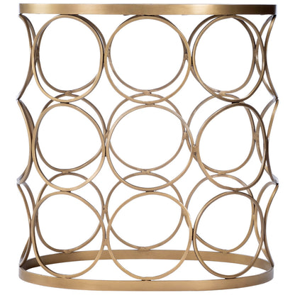 Butler Specialty Company - Talulah 20 in. W Oval Marble & Metal Side Table, Gold - 6123025