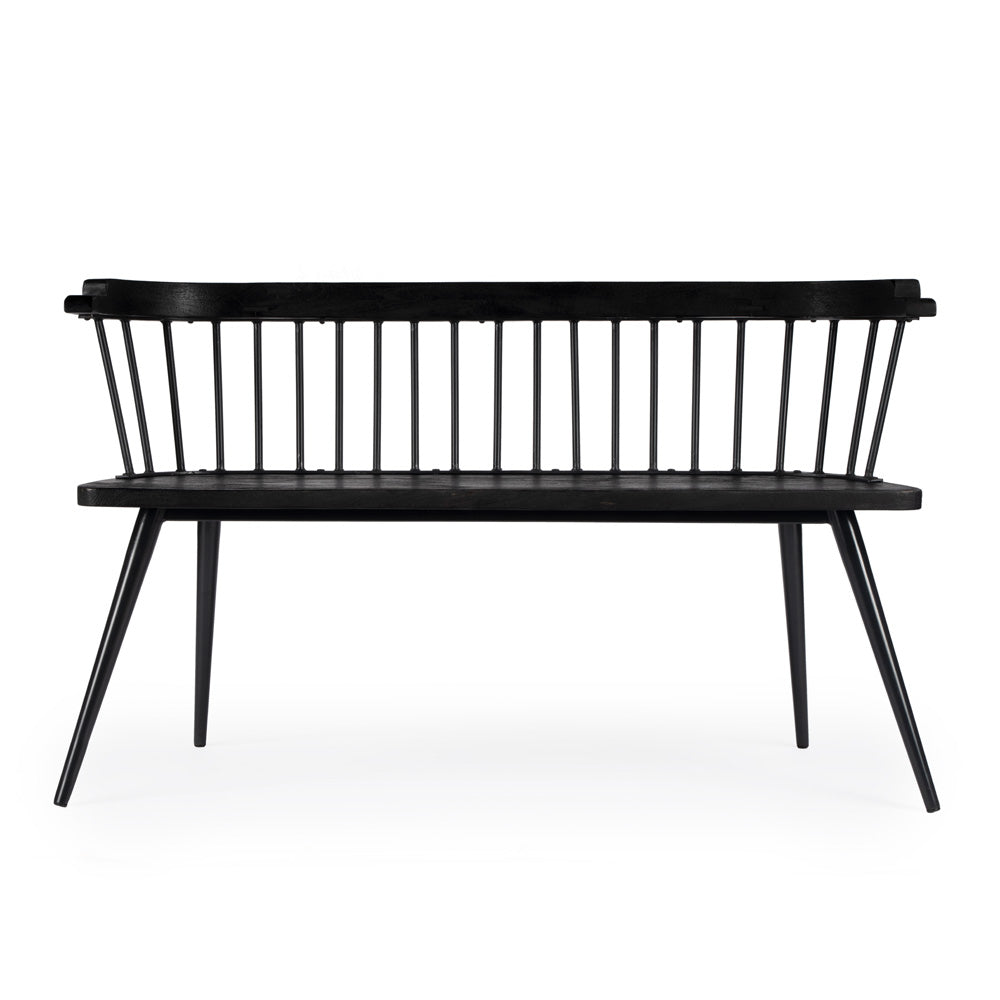 Butler Specialty Company - Tempe Mango Wood Spindle Back 51.25"W Bench, Black - 5615295