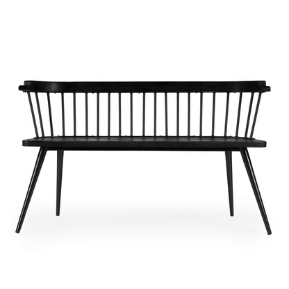Butler Specialty Company - Tempe Mango Wood Spindle Back 51.25"W Bench, Black - 5615295
