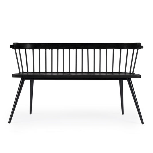 Butler Specialty Company - Tempe Mango Wood Spindle Back 51.25"W Bench, Black - 5615295