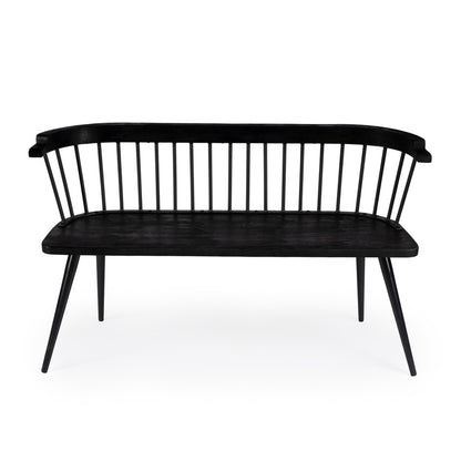 Butler Specialty Company - Tempe Mango Wood Spindle Back 51.25"W Bench, Black - 5615295