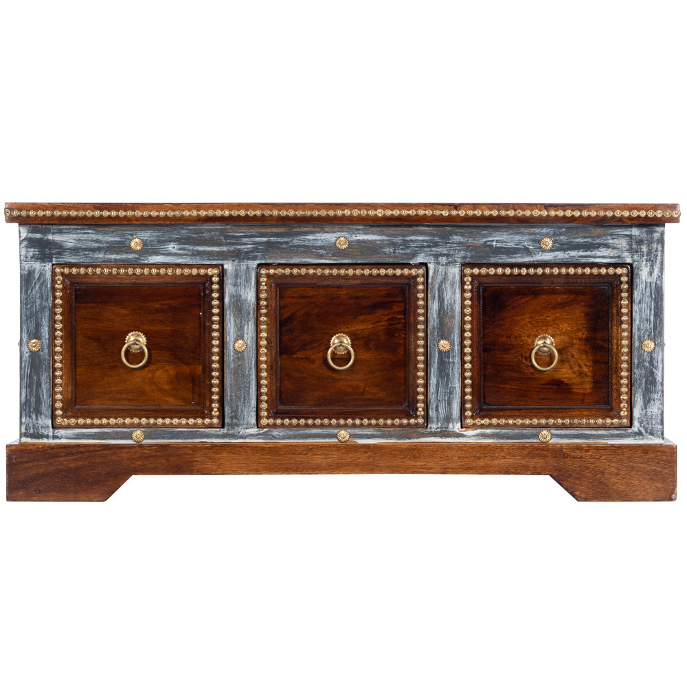 Butler Specialty Company - Artifacts - Tennor Wood & Hand Painted Storage Coffee Table, Medium Brown - 5480290