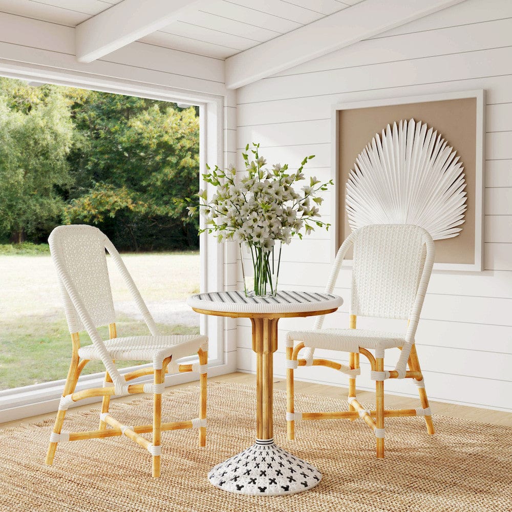 Butler Specialty Company - Tenor Indoor/Outdoor 18.5 in. Seat Height Rattan Side Chair with Back, White - 5398304 view 6