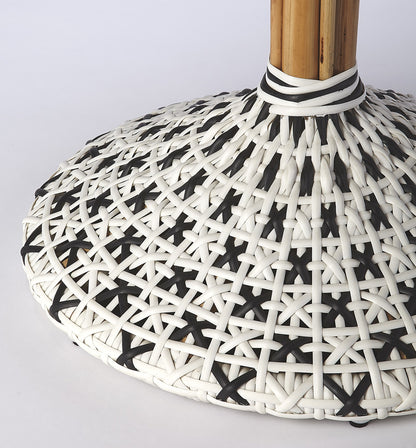 Butler Specialty Company - Tenor Indoor/Outdoor 23.5 in. W Round Rattan Bistro Table, White - 5400295