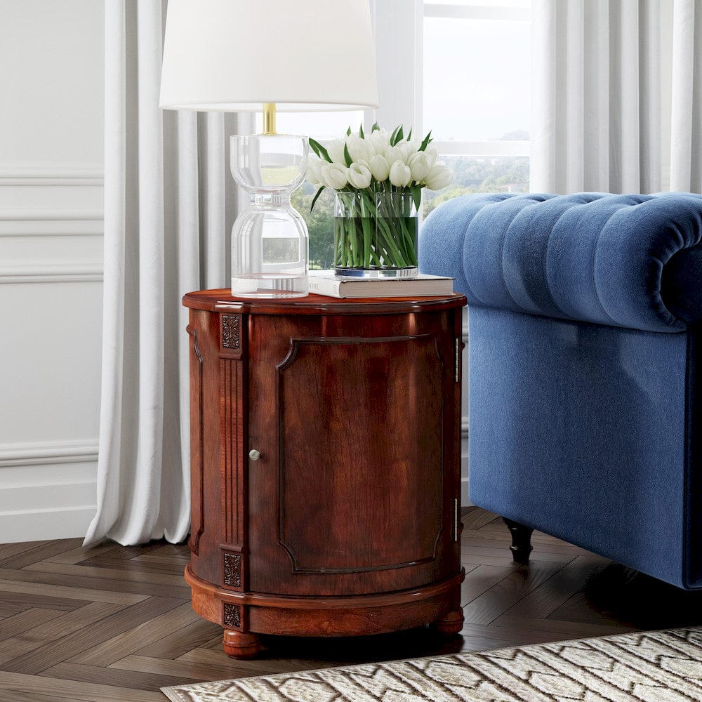 Butler Specialty Company - Thurmond Drum 20 in. W Round Wood Drum Side Table, Dark Brown - 584024 view 6