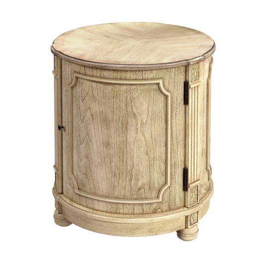 Butler Specialty Company - Thurmond Drum 20 in. W Round Wood Drum Side Table, Beige - 584424