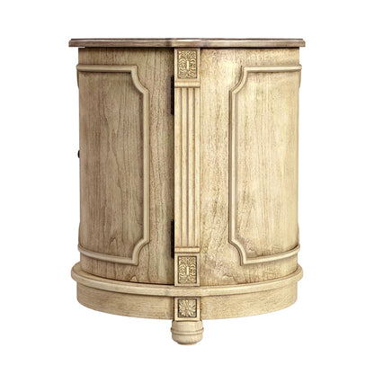 Butler Specialty Company - Thurmond Drum 20 in. W Round Wood Drum Side Table, Beige - 584424