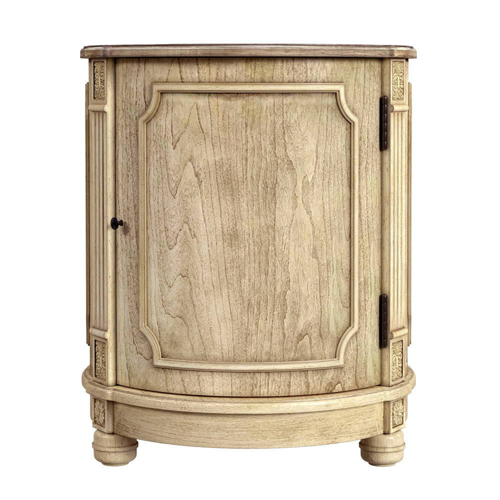 Butler Specialty Company - Thurmond Drum 20 in. W Round Wood Drum Side Table, Beige - 584424