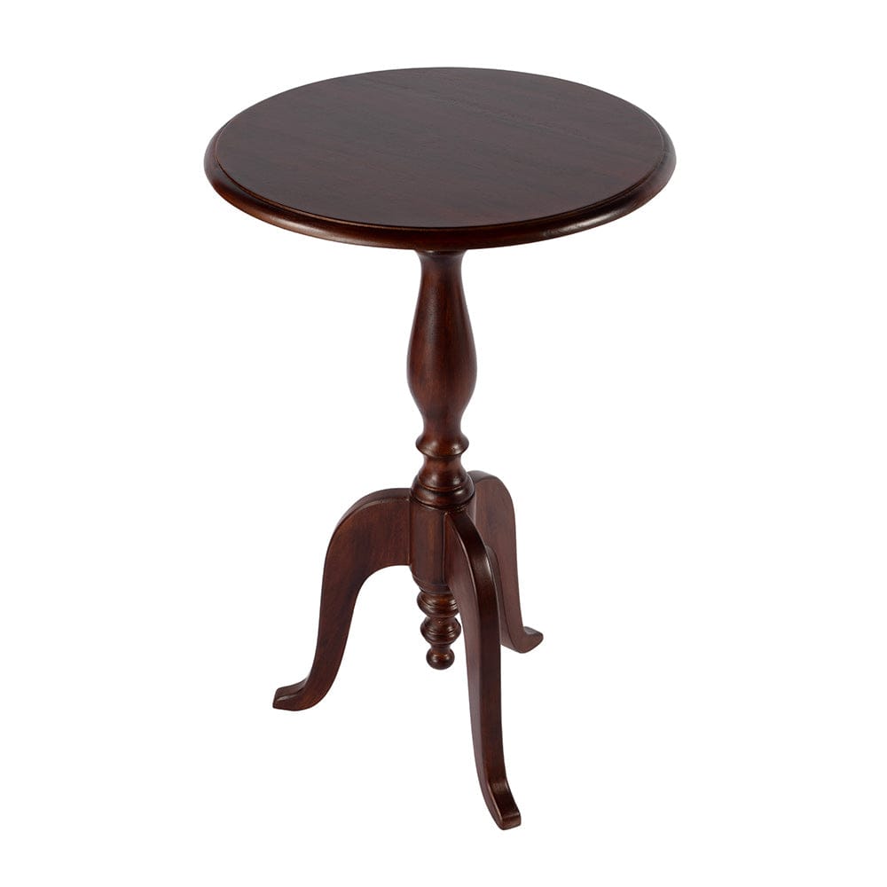 Butler Specialty Company - Tia 18 in. W Round Wood Pedestal Side Table, Brown - 5808140 View 1