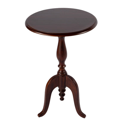 Butler Specialty Company - Tia 18 in. W Round Wood Pedestal Side Table, Brown - 5808140 View 2