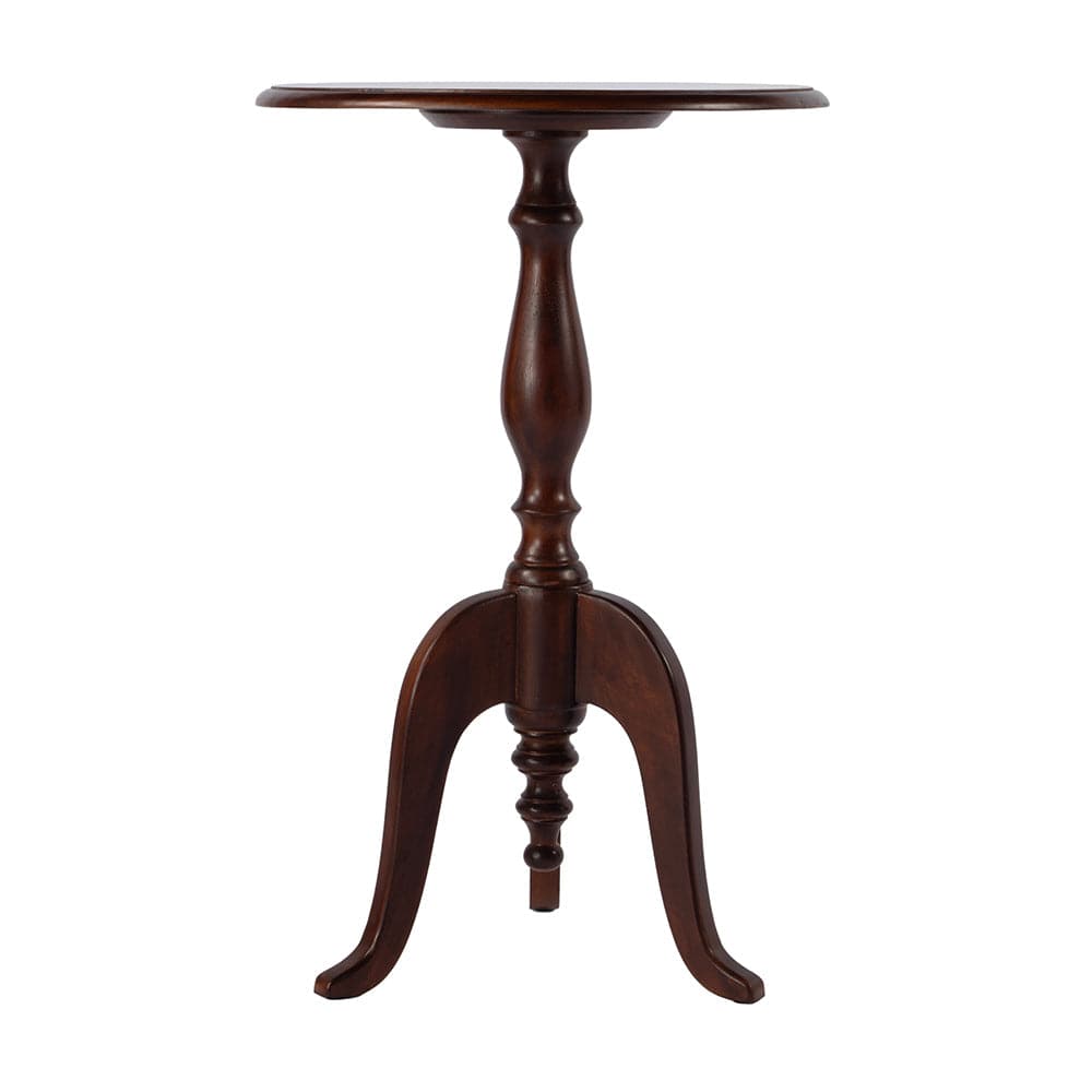 Butler Specialty Company - Tia 18 in. W Round Wood Pedestal Side Table, Brown - 5808140 View 3