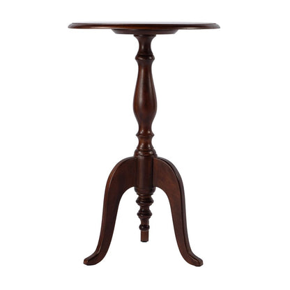 Butler Specialty Company - Tia 18 in. W Round Wood Pedestal Side Table, Brown - 5808140 View 3