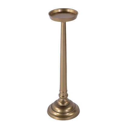Butler Specialty Company - Tilly 7 in. W Round All Metal Pedestal Base End Table  - Antique Gold - 5924226 view 1