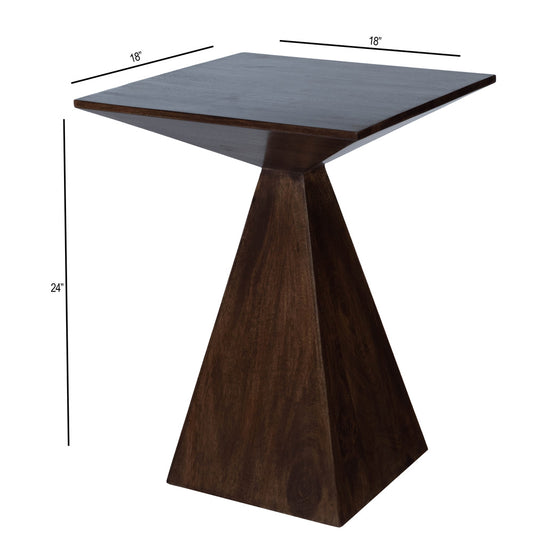 Butler Specialty Company - Titus 18 in. W Square Wood Modern End Table, Dark Brown - 4425403