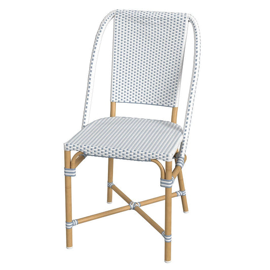 Butler Specialty Company - Tobias 18.5 in. Seat Height Outdoor Rattan and Metal  Dining Side Chair, Baby Blue - 5647194 View 1