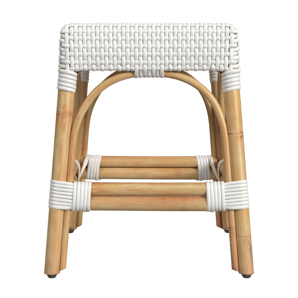 Butler Specialty Company - Robias - Tobias 18 in. Seat Height Round Rattan Stool, White - 5746304