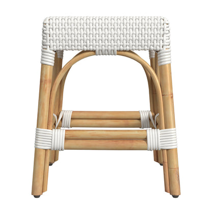 Butler Specialty Company - Robias - Tobias 18 in. Seat Height Round Rattan Stool, White - 5746304