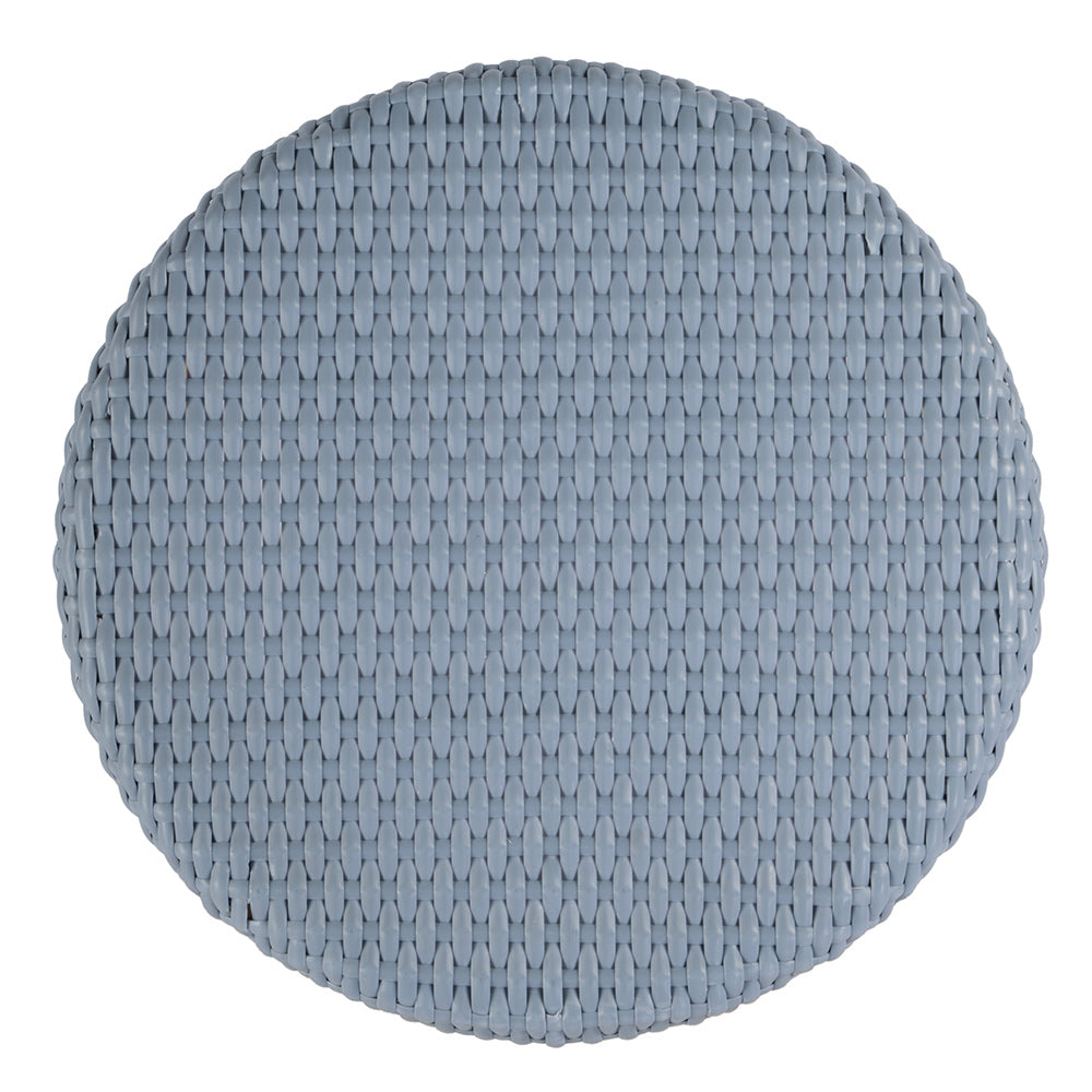 Butler Specialty Company - Tobias 24.5 in. Seat Height Outdoor Rattan and Metal Backless Counter Stool, Baby Blue - 5648341 View 4