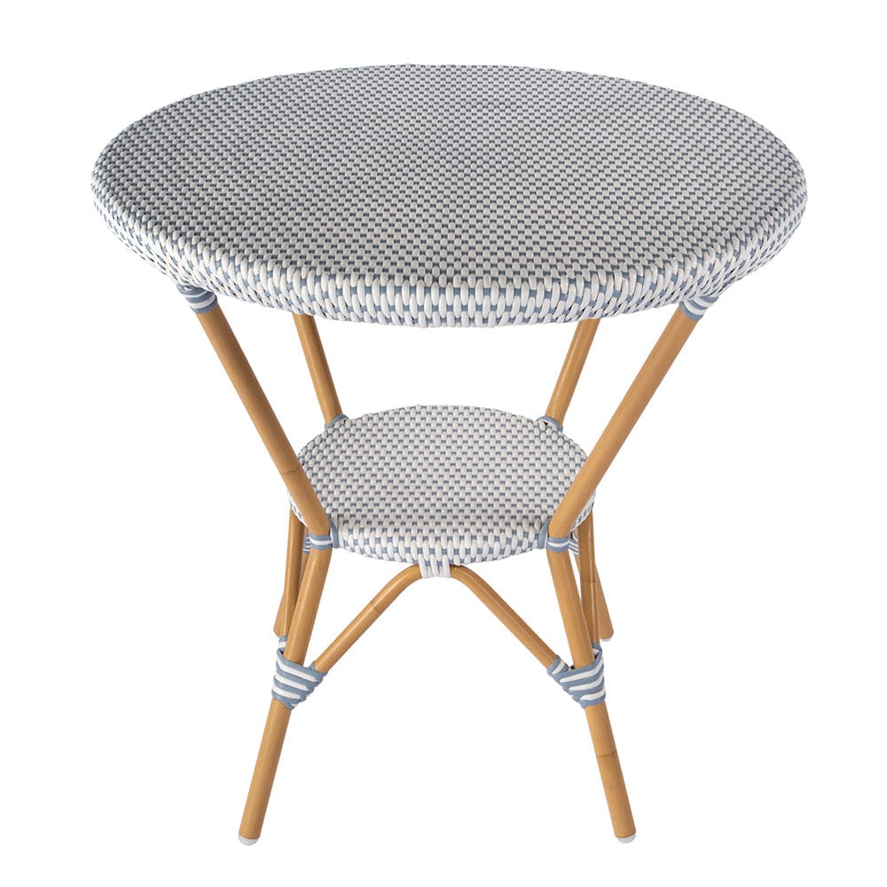 Butler Specialty Company - Tobias 30 in. W Outdoor Round Rattan and Metal Bistro Table, Blue - 5646194 View 2