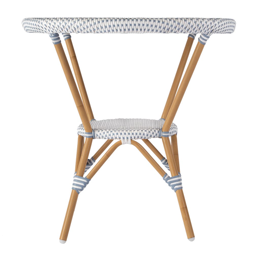 Butler Specialty Company - Tobias 30 in. W Outdoor Round Rattan and Metal Bistro Table, Blue - 5646194 View 3