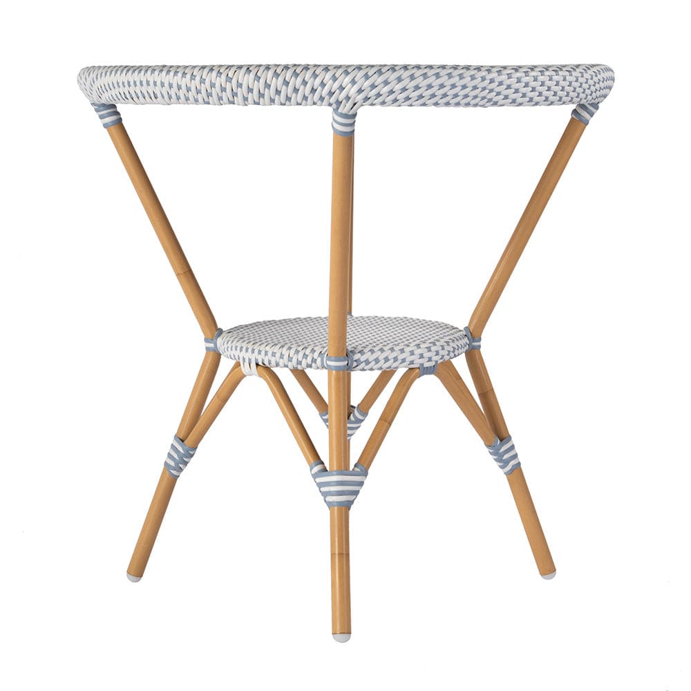 Butler Specialty Company - Tobias 30 in. W Outdoor Round Rattan and Metal Bistro Table, Blue - 5646194 View 4
