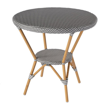 Butler Specialty Company - Tobias 30 in. W Outdoor Round Rattan and Metal Bistro Table, Gray and White - 5646329 View 1