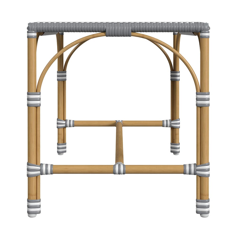 Butler Specialty Company - Tobias 40 in. W Outdoor Rectangular Rattan Dining Bench, Gray and White Dot - 5650329 View 3