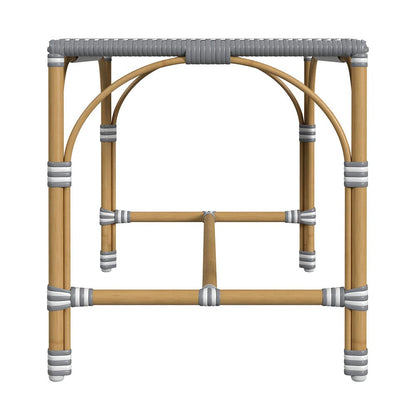 Butler Specialty Company - Tobias 40 in. W Outdoor Rectangular Rattan Dining Bench, Gray and White Dot - 5650329 View 3