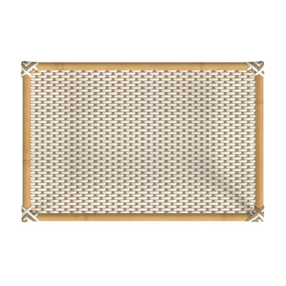 Butler Specialty Company - Tobias Indoor/Outdoor 24 in. W Rattan & Metal 3 Tier Mobile Bar/Serving Cart, Beige/White - 5651433