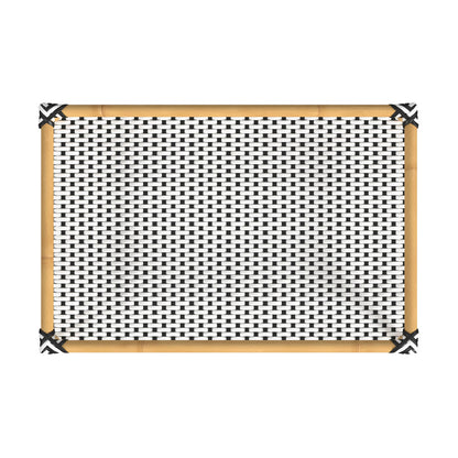 Butler Specialty Company - Tobias Indoor/Outdoor 24 in. W Rattan & Metal 3 Tier Mobile Bar/Serving Cart, Black/White - 5651434