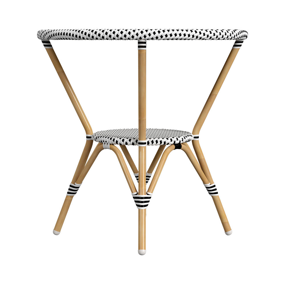 Butler Specialty Company - Tobias Indoor/Outdoor 30 in. W Round Rattan Bistro Table, Black/White - 5646434
