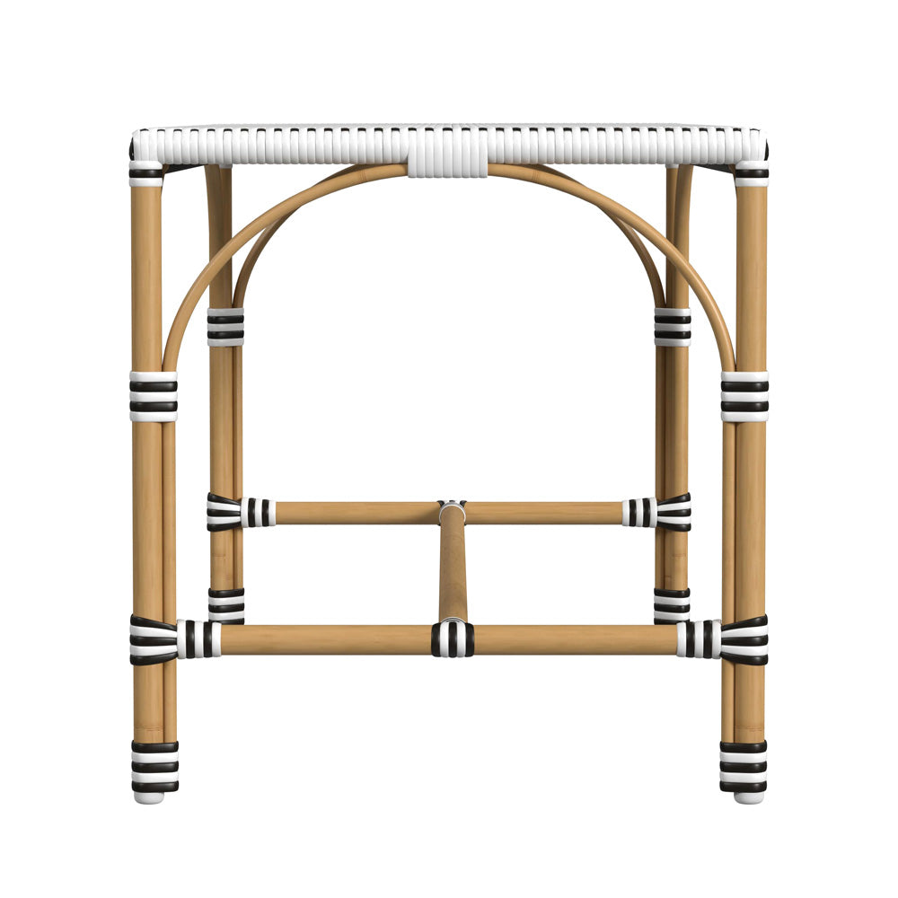 Butler Specialty Company - Tobias Indoor/Outdoor 40 in. W Rectangular Rattan Dining Bench, White/Black - 5650434