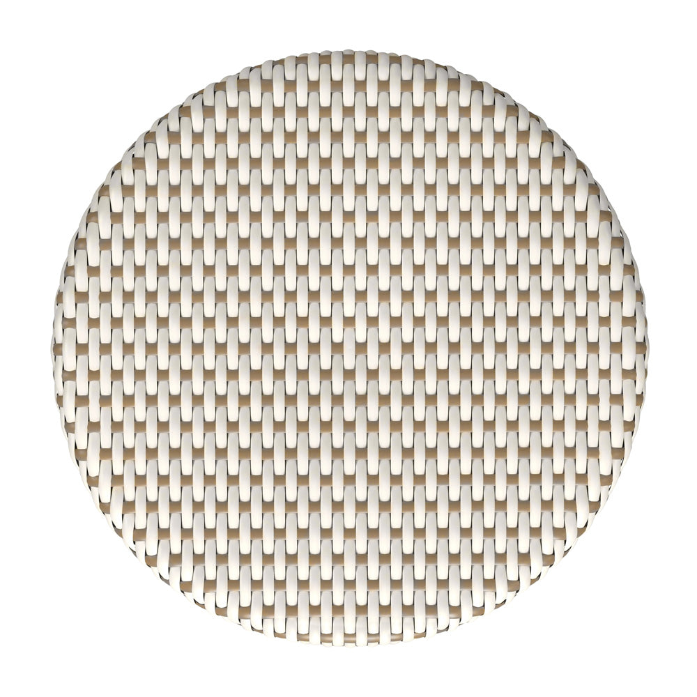 Butler Specialty Company - Tobias Indoor/Outdoor 24 in. Seat Height Round Rattan & Metal Counter Height Stool, Beige/White - 5648433