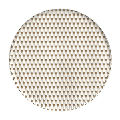 Butler Specialty Company - Tobias Indoor/Outdoor 24 in. Seat Height Round Rattan & Metal Counter Height Stool, Beige/White - 5648433