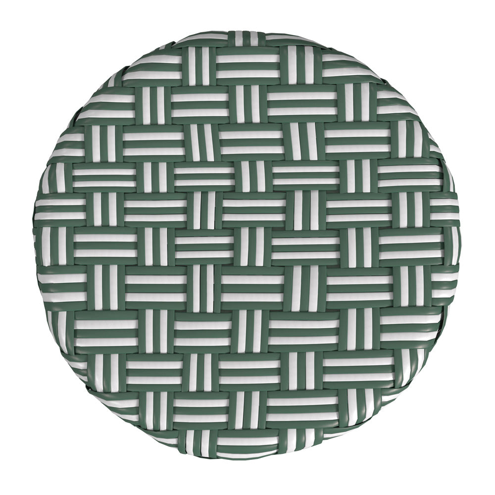 Butler Specialty Company - Tobias 24 in. Seat Height Rattan Round Backless Counter Height Stool with Footrest, Green - 9371467