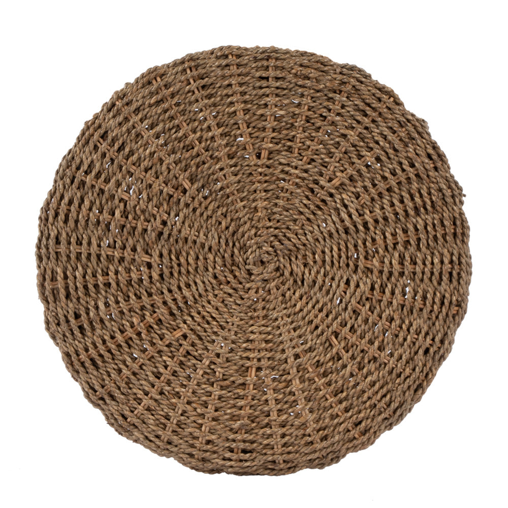 Butler Specialty Company - Tobias 24 in. Seat Height Rattan Round Backless Counter Height Stool with Footrest, Light Brown - 9371441