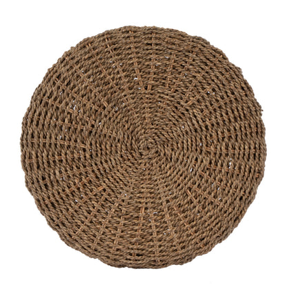 Butler Specialty Company - Tobias 24 in. Seat Height Rattan Round Backless Counter Height Stool with Footrest, Light Brown - 9371441