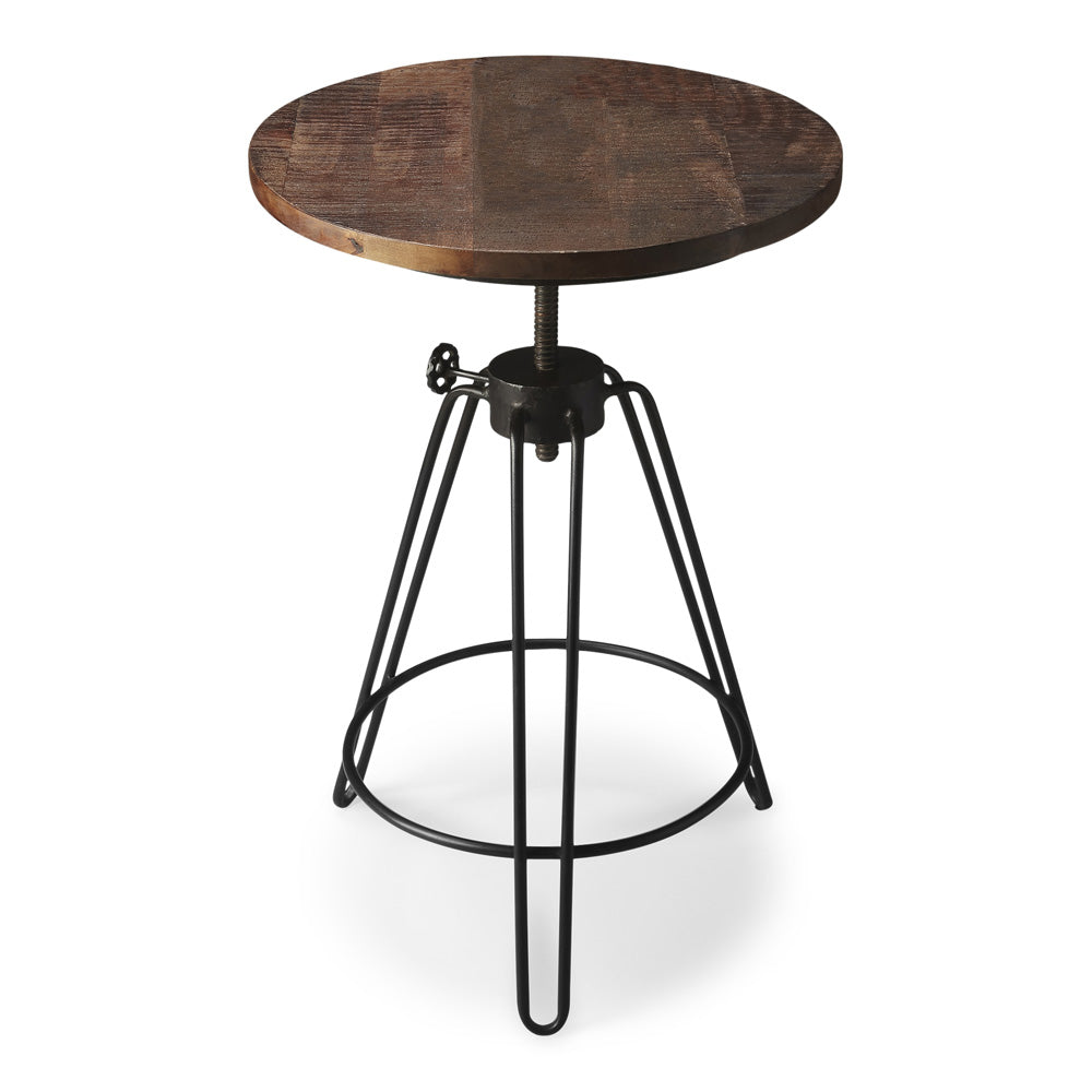 Butler Specialty Company - Trenton 22 in. W Round Metal & Wood Side Table, Multi-Color - 2046025_CLOSEOUT