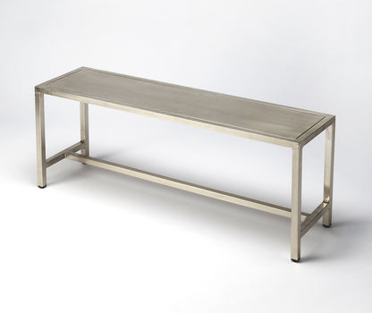Butler Specialty Company - Tribeca 43.5 in. W Rectangular Iron Bench, Silver - 6125025