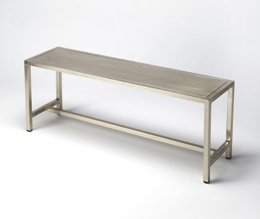 Butler Specialty Company - Tribeca 43.5 in. W Rectangular Iron Bench, Silver - 6125025