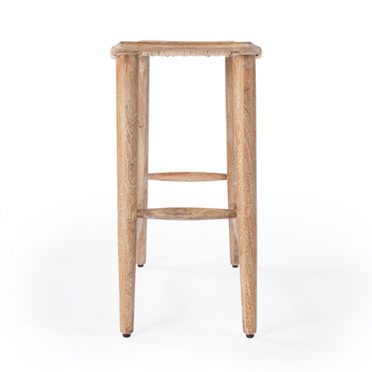Butler Specialty Company - Tristan 24.75 in. Seat Height Wood & Rattan Counter Height Stool with Footrest, Light Brown - 5584312