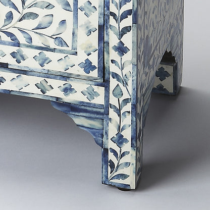 Butler Specialty Company - Trubadur 18 in. W Rectangular Bone Inlay & Wood 2 Drawer Accent Chest, Blue - 2865319