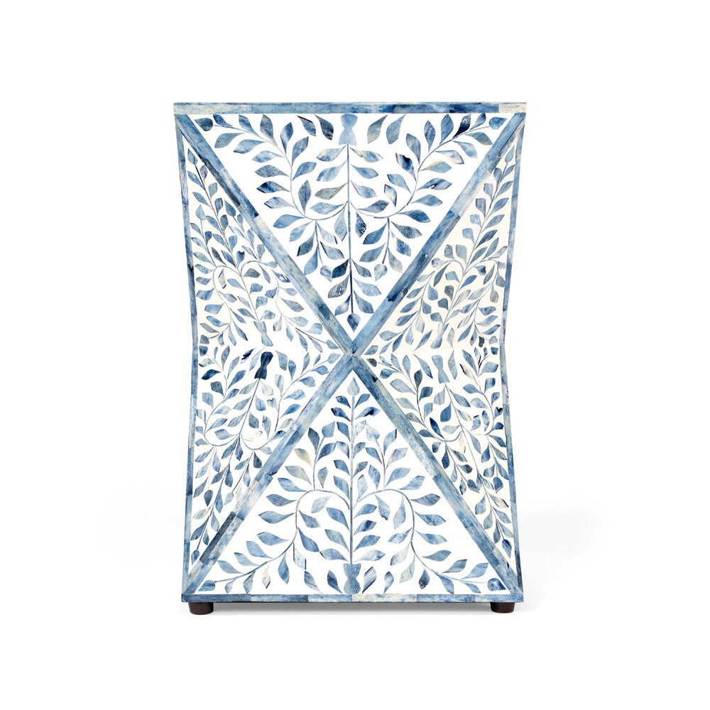 Butler Specialty Company - Trubadur Bone Inlay Side Table, Sky Blue and White - 5510417
