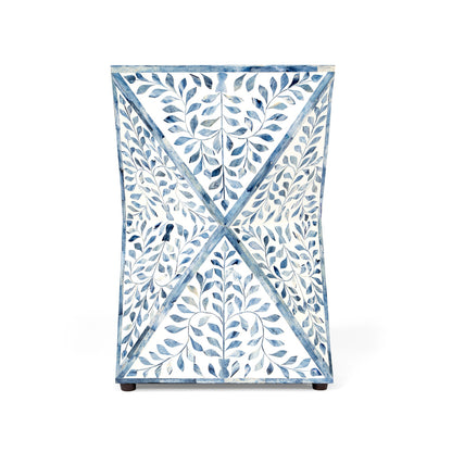 Butler Specialty Company - Trubadur Bone Inlay Side Table, Sky Blue and White - 5510417