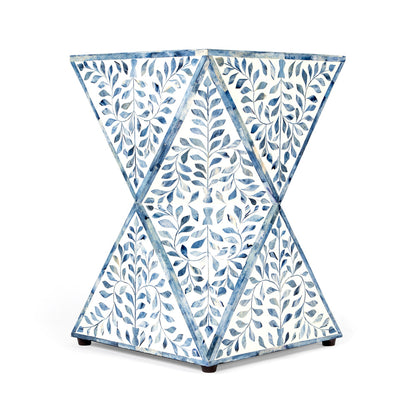 Butler Specialty Company - Trubadur Bone Inlay Side Table, Sky Blue and White - 5510417