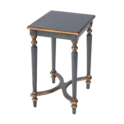 Butler Specialty Company - Tyler 18 in. W Rectangular Wood Side Table w 4-Way Match Veneer Inlay, Pastel Blue - 2116483 View 1