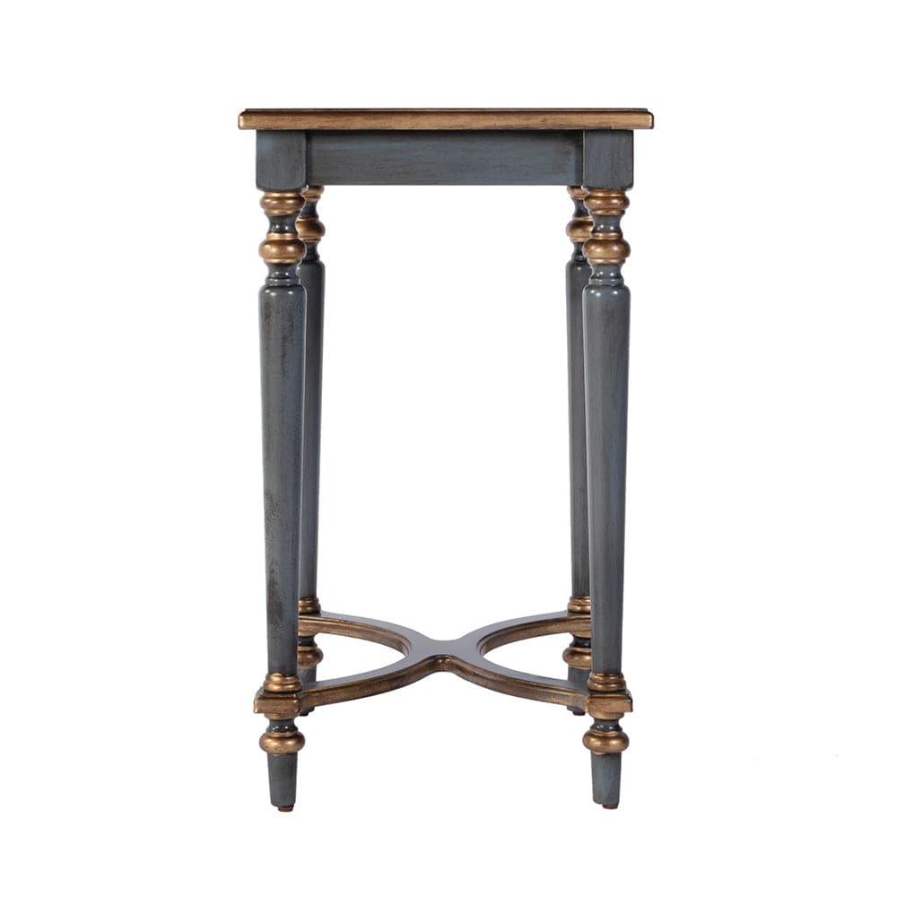 Butler Specialty Company - Tyler 18 in. W Rectangular Wood Side Table w 4-Way Match Veneer Inlay, Pastel Blue - 2116483 View 2