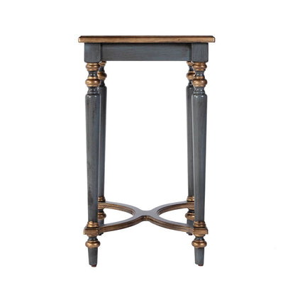 Butler Specialty Company - Tyler 18 in. W Rectangular Wood Side Table w 4-Way Match Veneer Inlay, Pastel Blue - 2116483 View 2